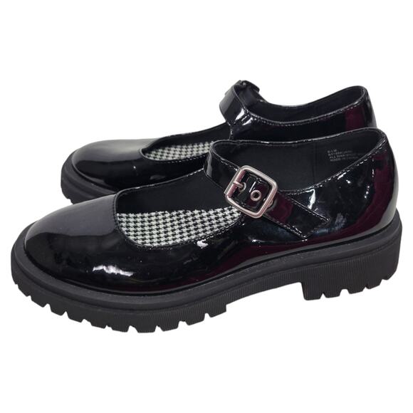 Seychelles Shoes - Seychelles Mary Jane Flats Black Lug Sole Shiny Patent Chunky Platform Retro 8.5